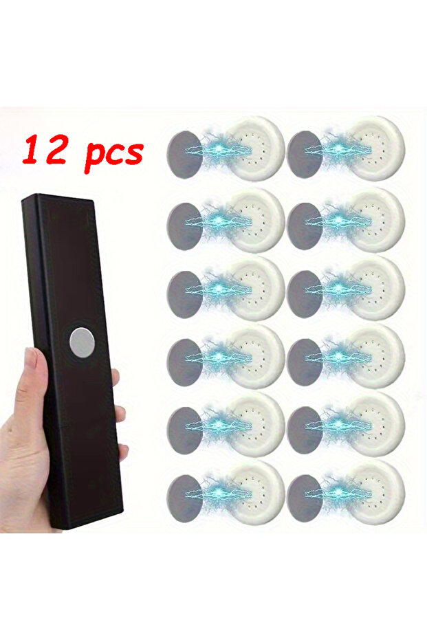 12pcs 6/12PCS Magnetic Paster Remote Control Holder - No Drilling Installation, Suitable for TV, Air