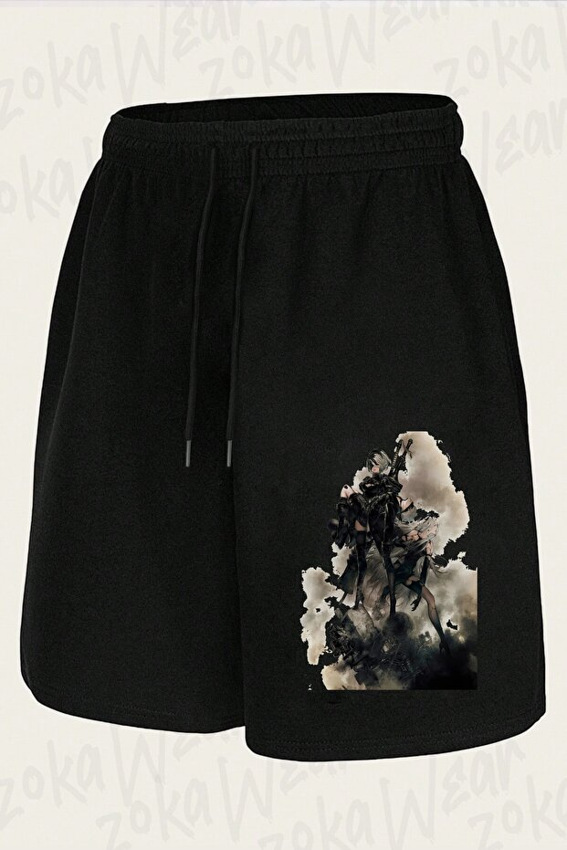 Unisex Nier Automata3 Design Printed Shorts