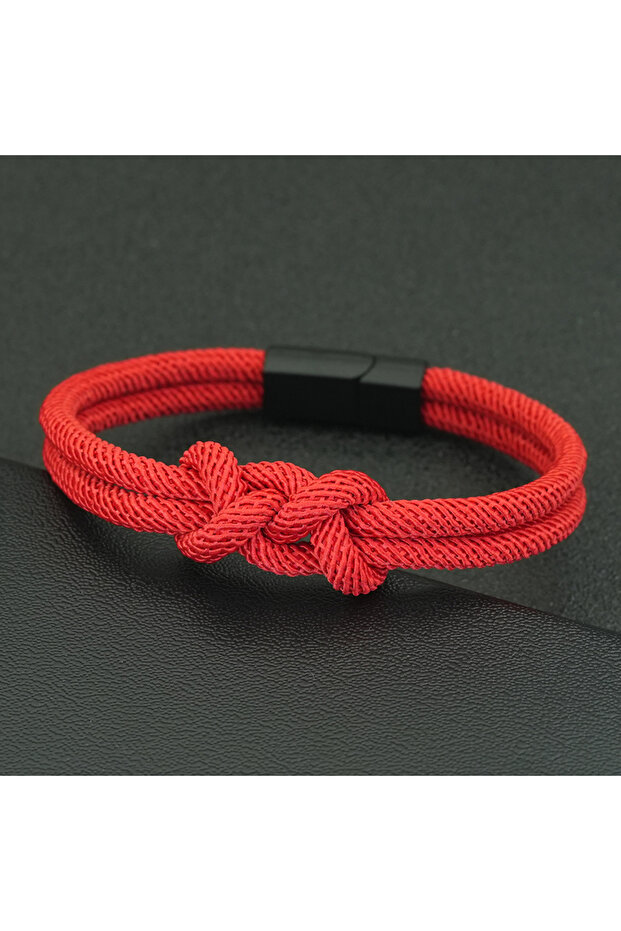 red New Unique Handmade Men Bracelet 6 Colors Available A Grade 4mm String Wish Fabric Wrap Braslet
