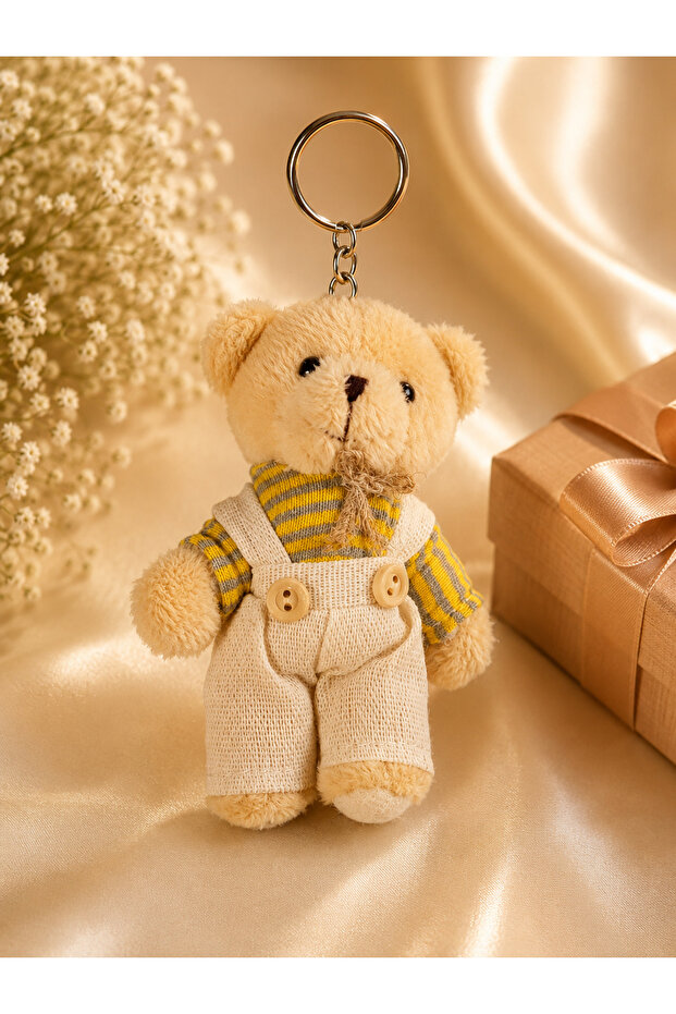 Cute Plush Teddy Bear Keychain Girl & Boy Couple Model