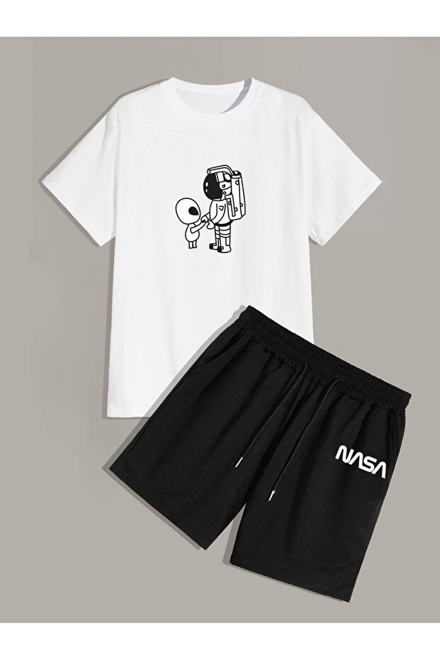 Summer Collection New Arrival T-Shirt & Shorts Set Printed Pattern Lightweight & Cool Fabric for All-Day Comfort