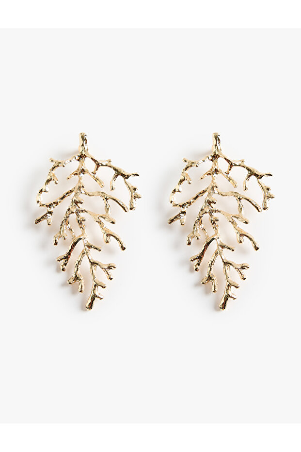 Large Size Coral Earrings