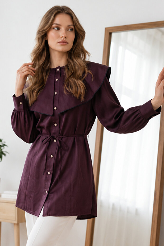 Baby Collared Shirt S0079 Plum