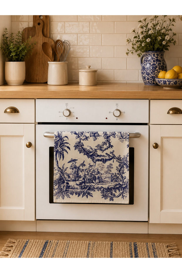 Decorative Digital Printed Fabric Oven Cover and Ornament Kitchen Decor (Sk-Fö-10)