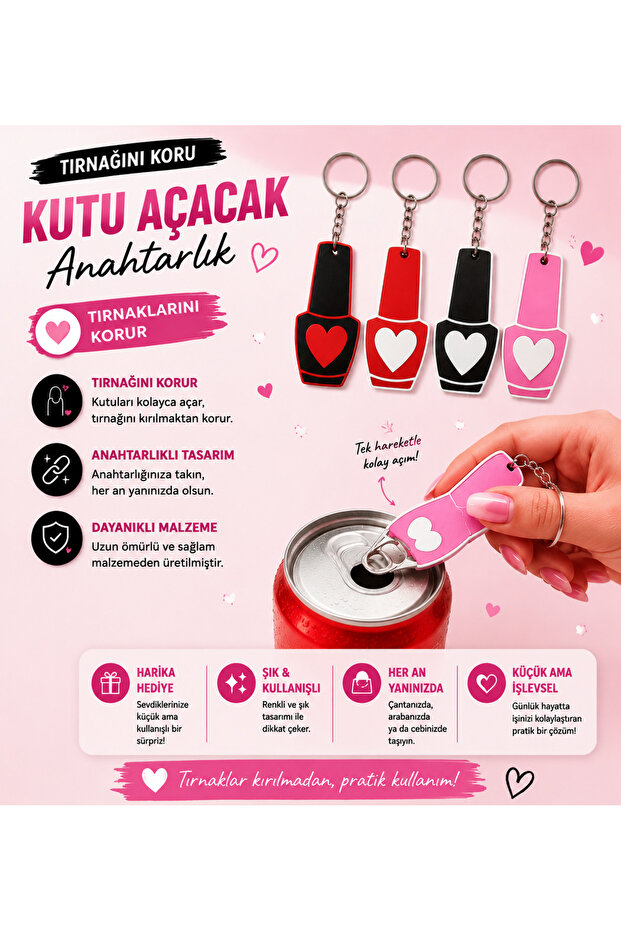 Nail Polish Shaped Keychain and Box Drink Opener Bag Charm Bag Accessory