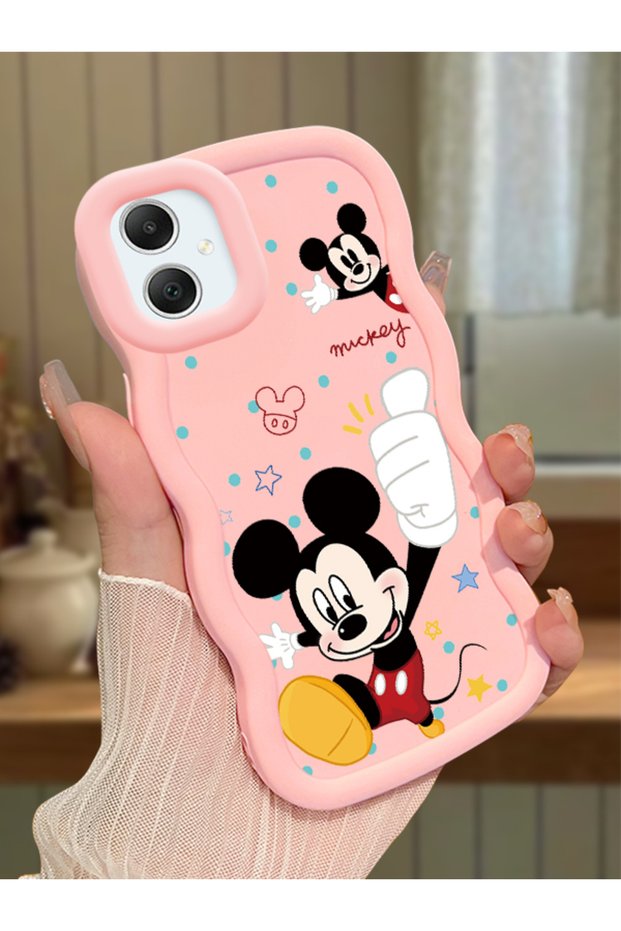 Samsung Galaxy A05 Compatible Case Camera Protector Pink Silicone Couple Phone Case Cute Pattern