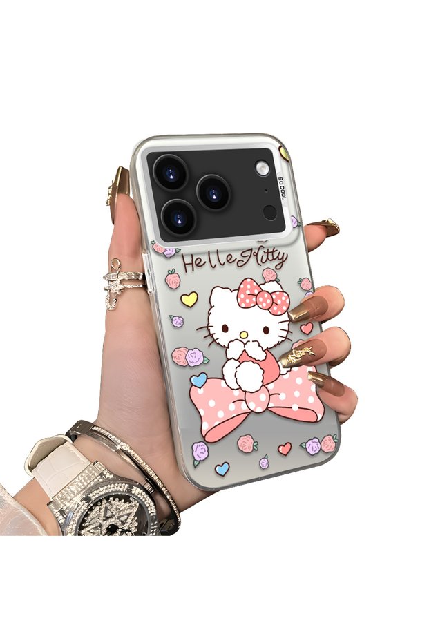 iPhone 17 Pro Compatible Hard Acrylic Back Silicone Edge Lens Protection Case