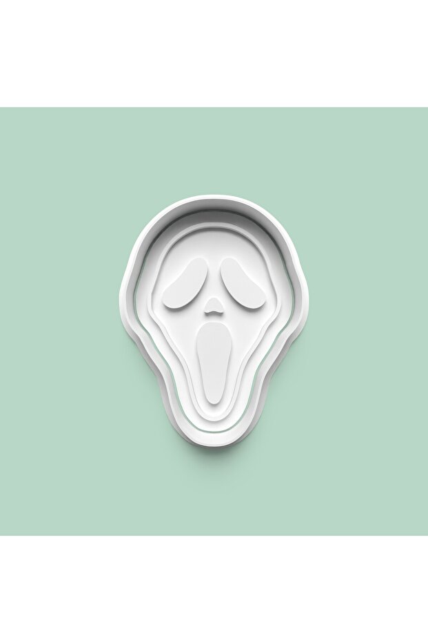قالب بسكويت على شكل قناع صراخ وقالب عجينة السكر 0950-3