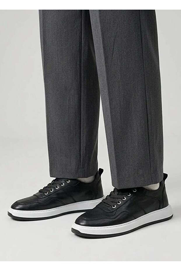 Saba Deri Siyah Sneaker