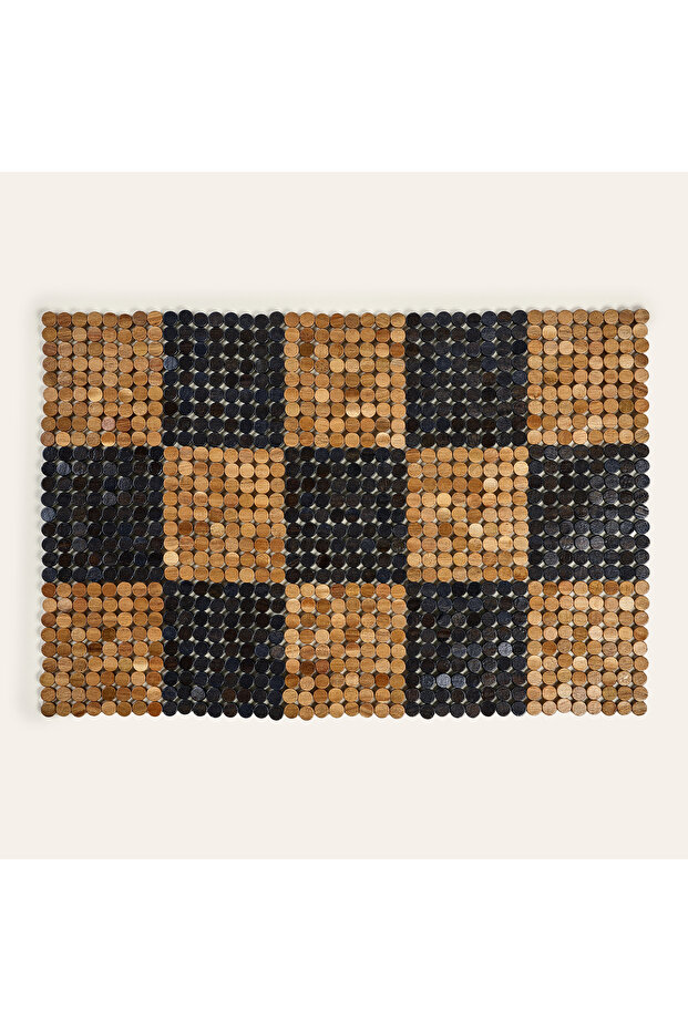 Toba Natural-Black Wooden Mat