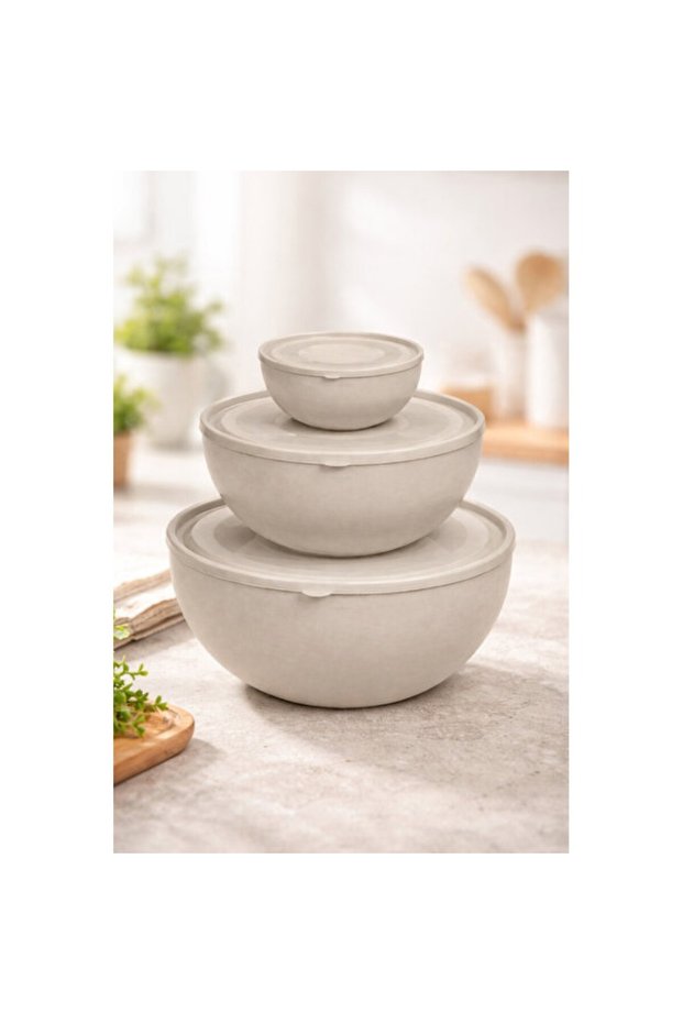 Set of 3 Round Storage Containers, 0.6L-4L, Bpa Free, Practical and Stylish