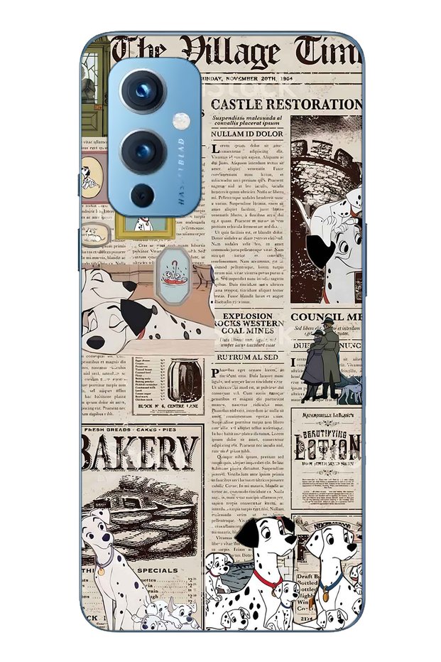 One Plus 9 Compatible 101 Dalmatian Patterned Transparent Phone Case