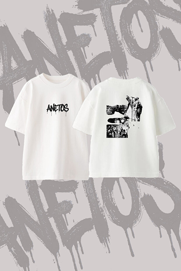 Ye Donda Design Printed Oversize Crew Neck T-Shirt White