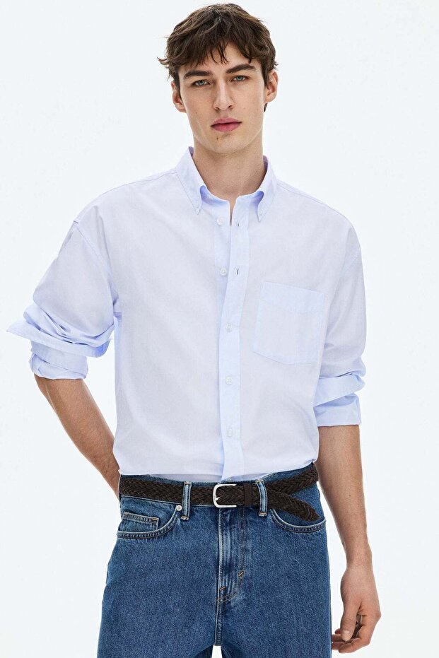 Relaxed Fit Cotton poplin shirt