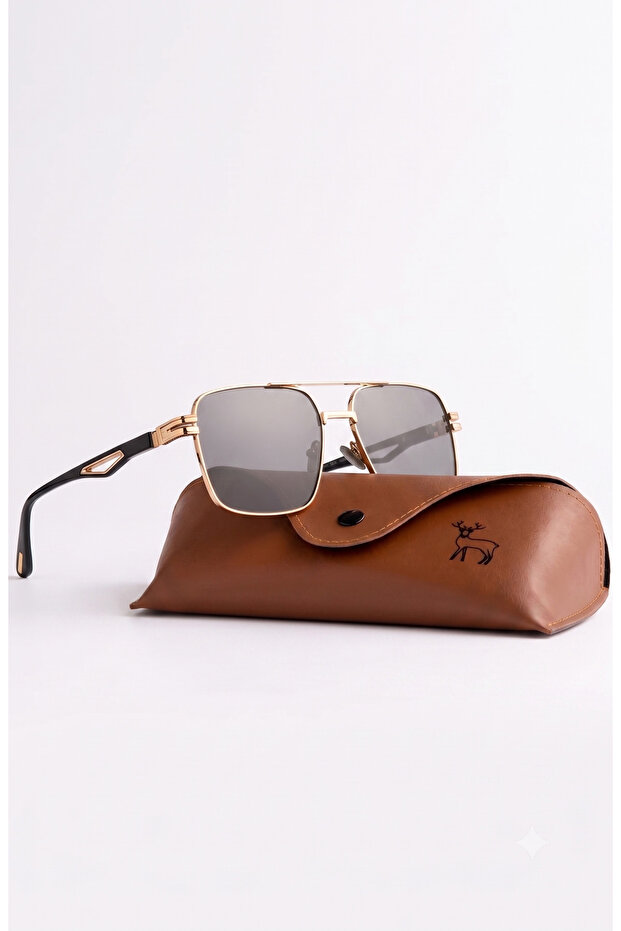 نظارات شمسية من التيتانيوم المستقطب للجنسين من دوريه |   مع غطاء جلدي فاخر