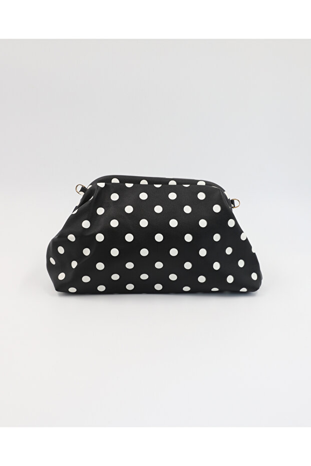 Women's Polka Dot Chain Strap Clutch Bag