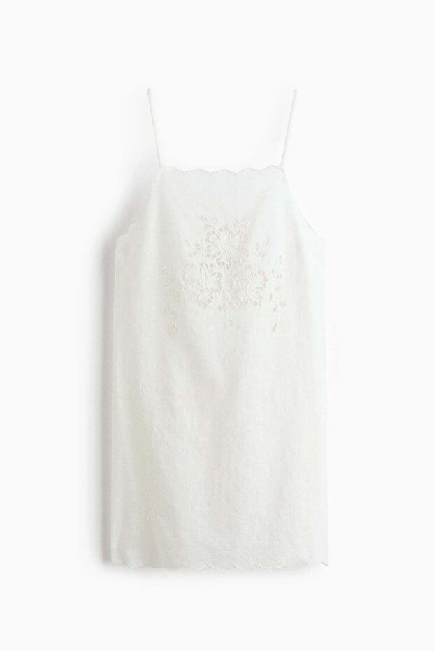 Broderie anglaise cotton beach dress