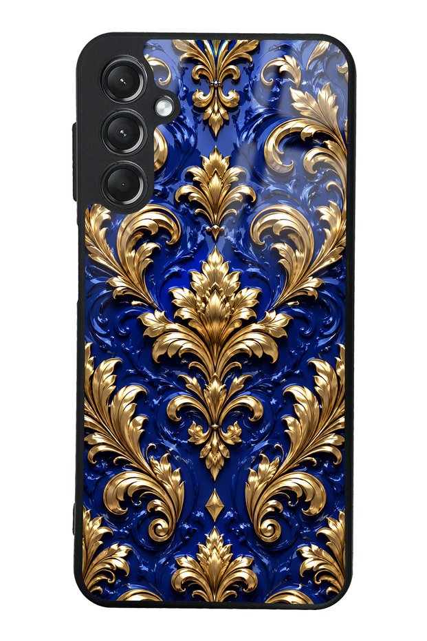 Samsung A24 Royal Sapphire Baroque Design Glossy Phone Case