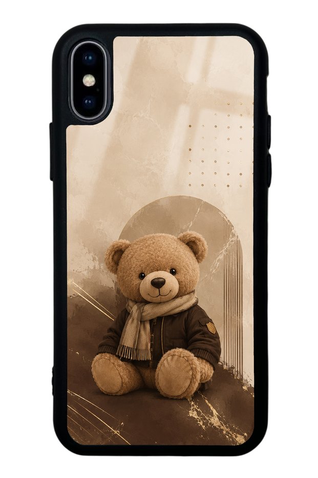 iPhone XS Max Cozy Teddy Design Glossy Phone Case