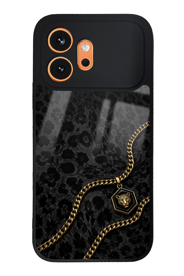 Honor 600 Black Panther Gold Design Glossy Phone Case
