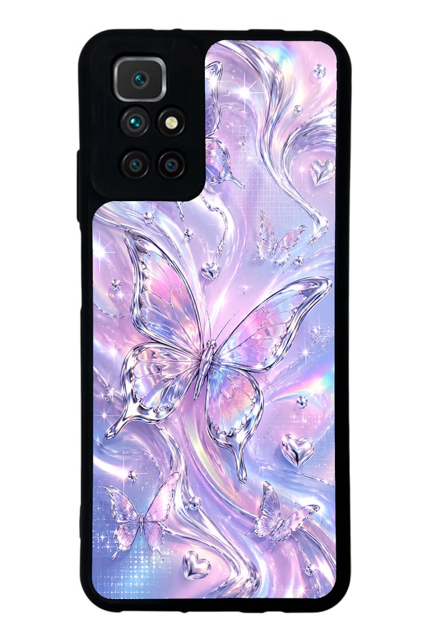 Xiaomi Redmi 10 Iridescent Dream Butterfly Design Glossy Phone Case