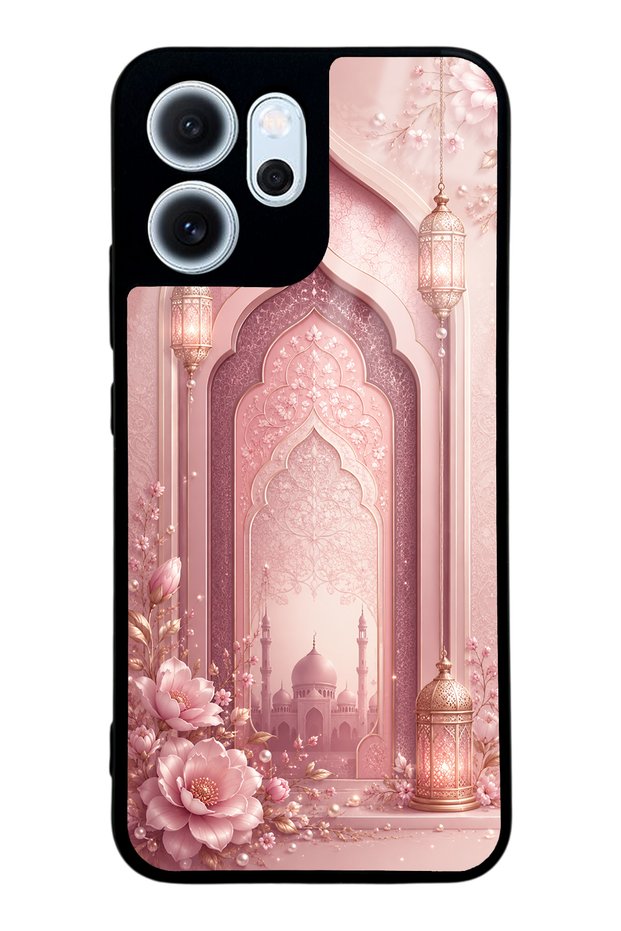 Oppo Reno 14F Blush Palace Garden Design Glossy Phone Case