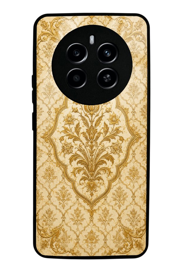 Realme 12 Pro Ivory Ottoman Gold Design Glossy Phone Case