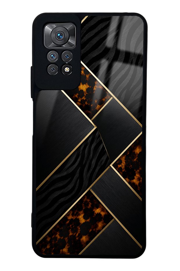 Xiaomi Redmi Note 11 Pro Glossy Phone Case with Black Mosaic Design