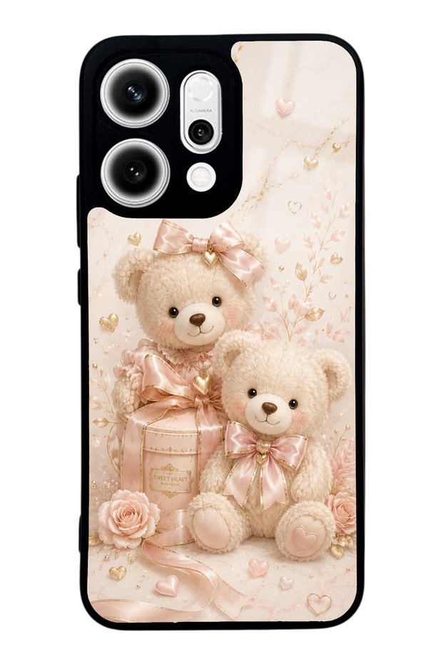 Oppo Reno 14 Sweetheart Teddy Design Glossy Phone Case