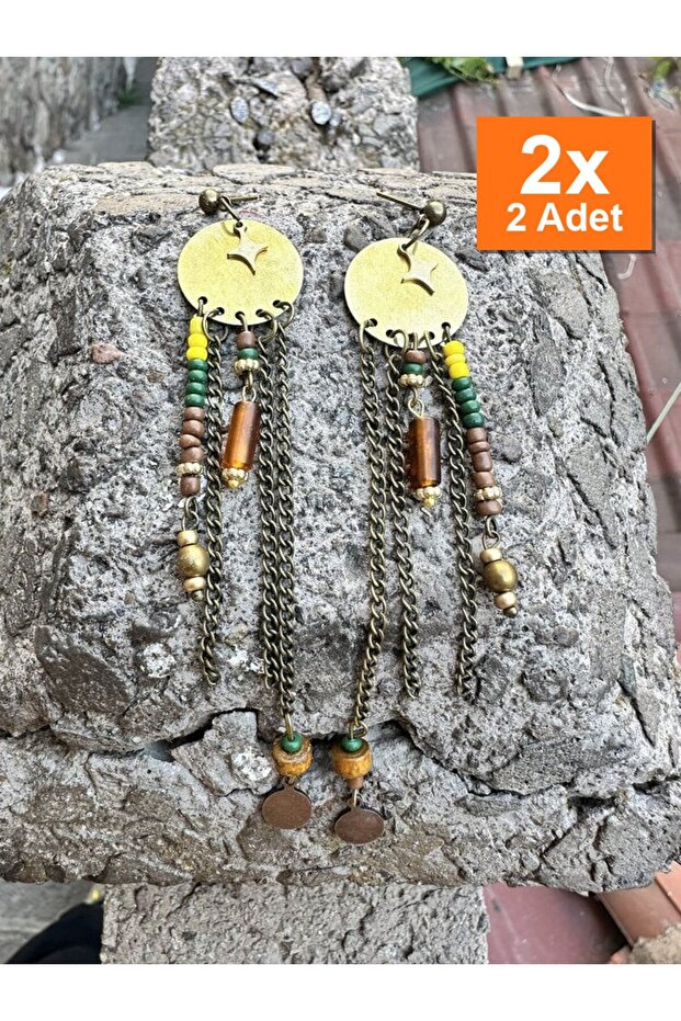 أقراط مصنوعة يدويًا بتصميم خاص كهدية