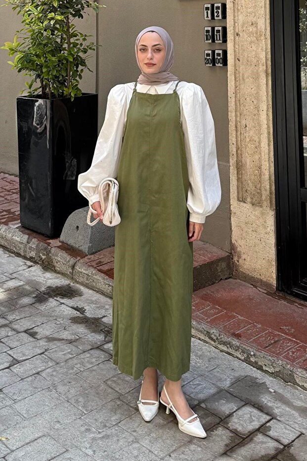 Gabardine Tesettür Jile Khaki