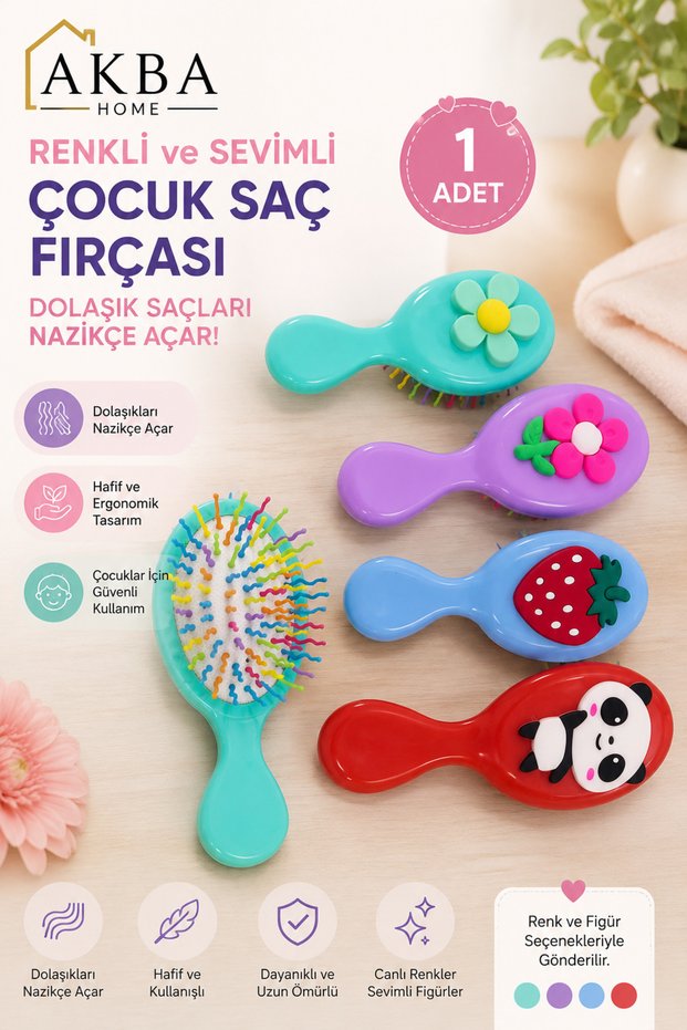 Figured Children's Hair Brush Detangling Comb