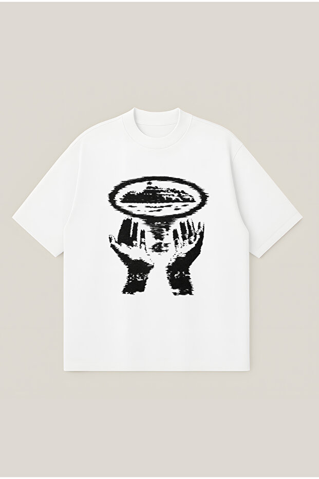 Corteiz Hurricane Printed Oversize Boxy Cut Unisex 100% Cotton Tshirt | Streetwear