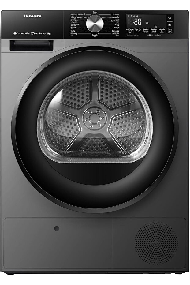 9 Kg Heat Pump Dryer with WIFI Connectivity, 15 Programs, AI Dry, Allergy Care, Anti Crease, Quick Wash, Drum Clean - DH3S902BT