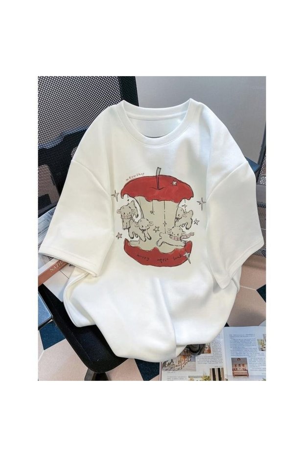 Unisex Colorful Oversize Printed T-Shirt Streetwear Comfortable Fit Daily Premium