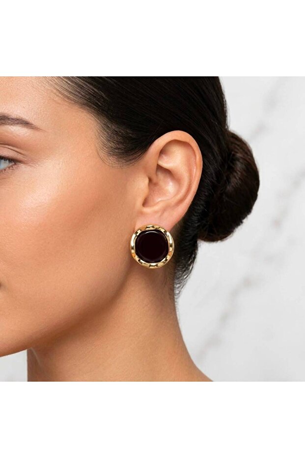 Wavy Gold Detailed Earrings