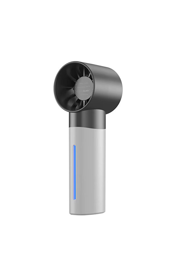 Light Gray Summer Portable Humidifier Fan Mini 5 wind Speeds USB Rechargeable Handheld Spray Fan Wat