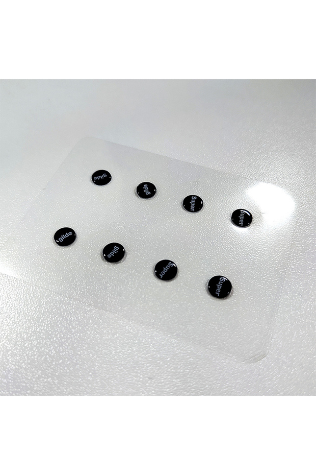 A2 【C】1Pack Glass Mouse Skates DIY Universal Dots Mouse Feet Pads Sticker For Gaming Mouse Anti-Slip