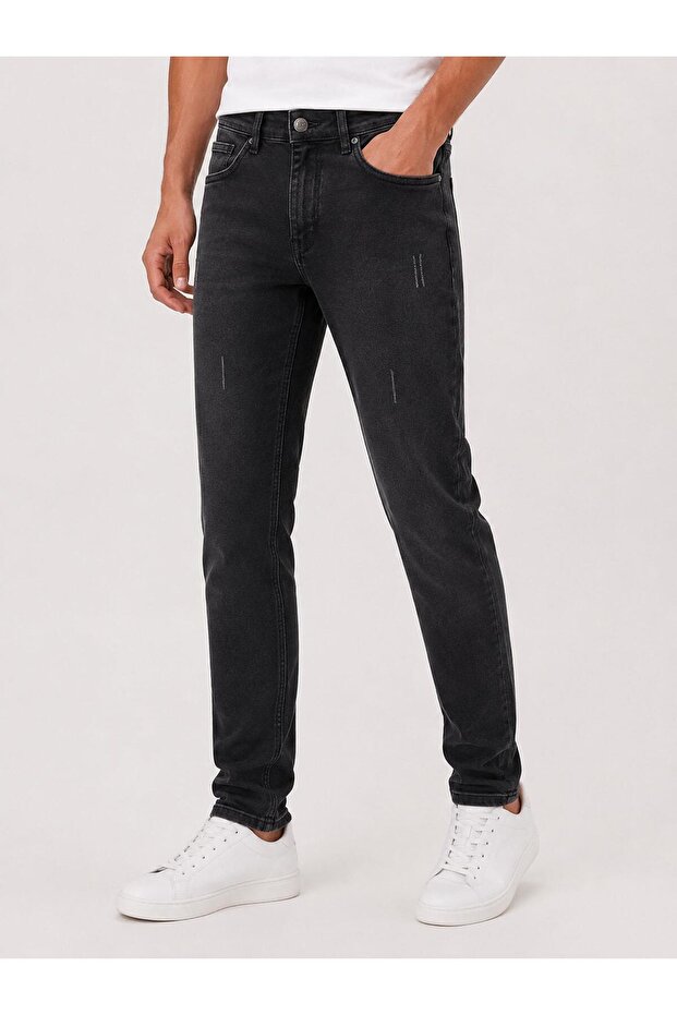 Black Wood Men's Slim Fit Jean Trousers 7751