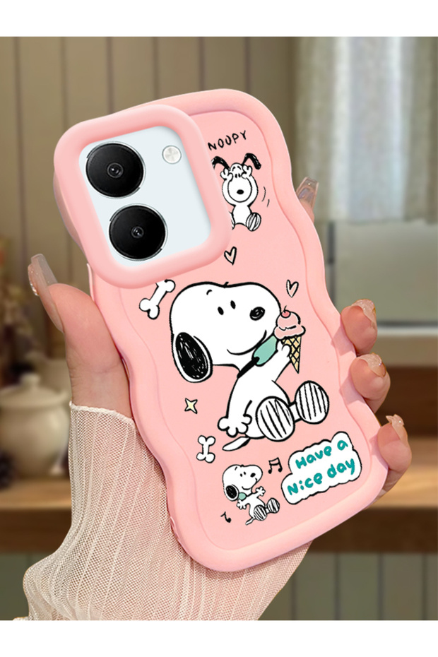Vivo Y36 5g Compatible Case Camera Protector Pink Silicone Couple Phone Case Stripe Pattern