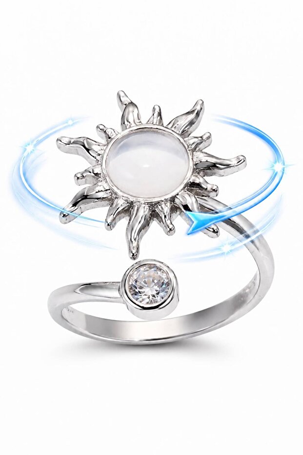 Women's Steel Sun Stress Ring Adjustable Color Does Not Fade