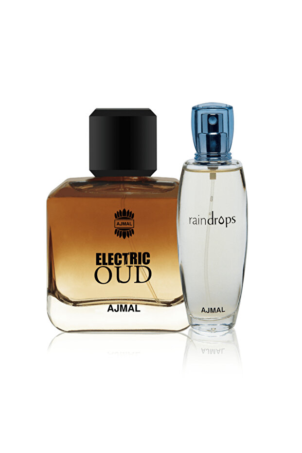 Raindrops EDP 50ml & Electric Oud EDP 100ml – Fresh Aquatic and Oud Combo