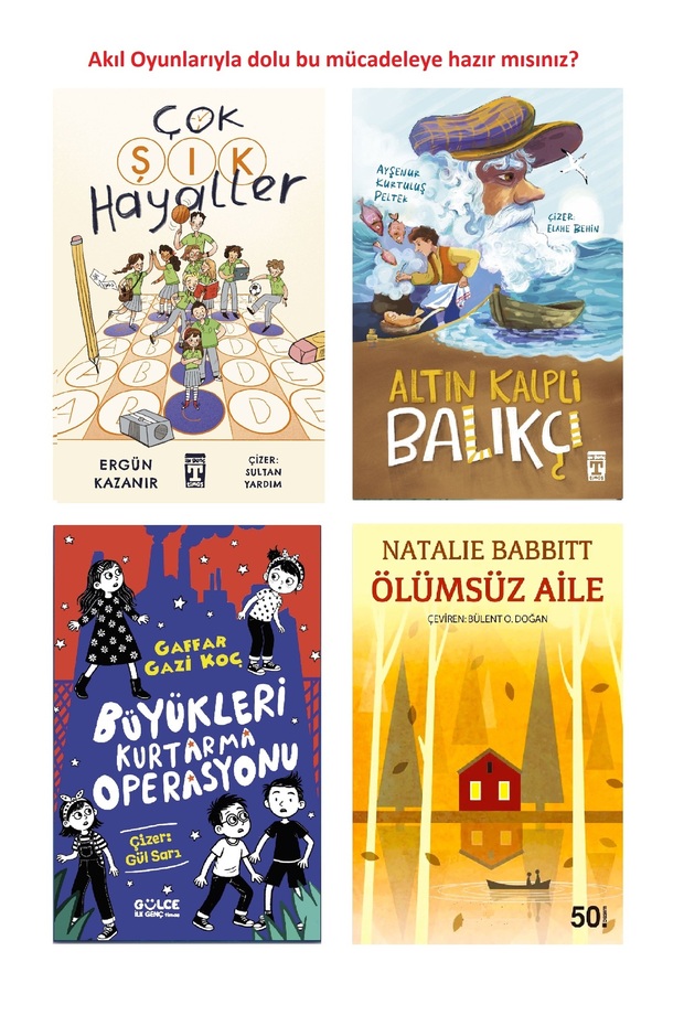 5-6-7 and 8Th Grade Reading Set Very Stylish Hayaller Ergün Kazanır Altın Kalpli Balıkçı Büyükleri Kurtarma Operasyonu Ölümsüz Aile 4 Books