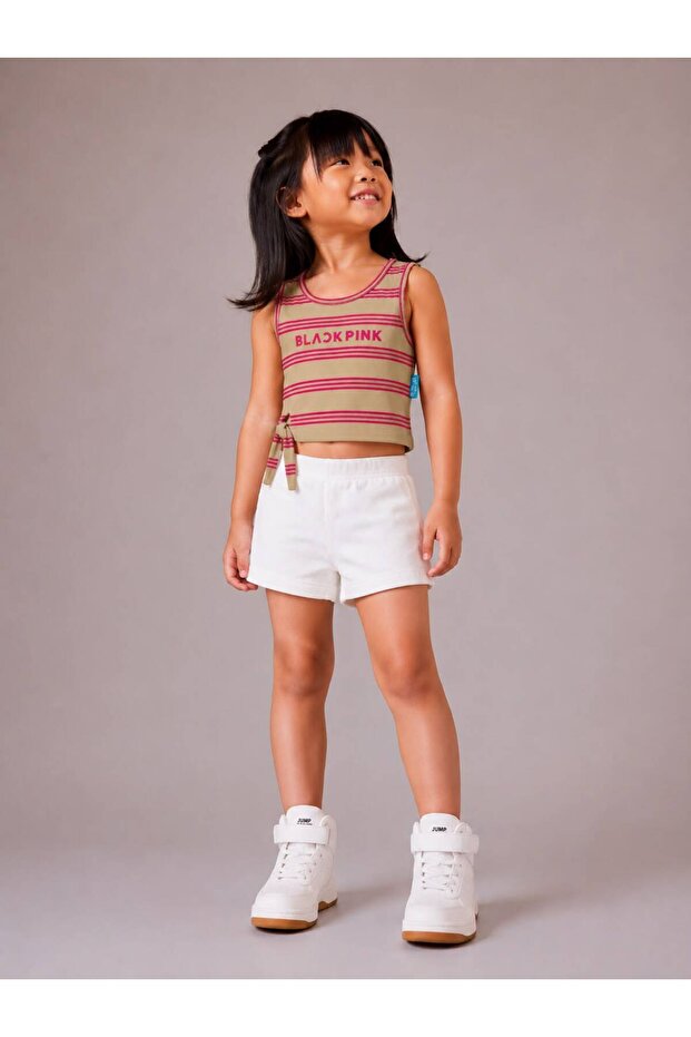 Girl's Printed Sleeveless T-shirt
