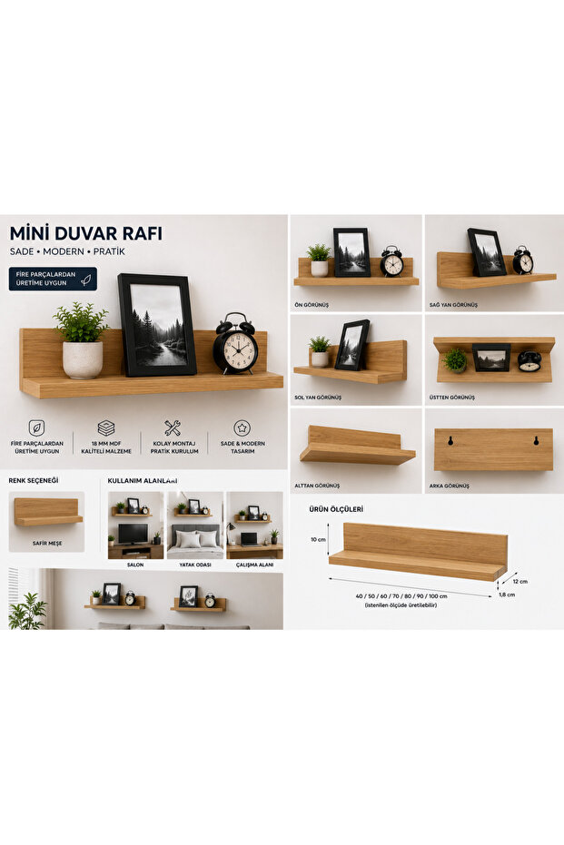 Mini Duvar Rafı
