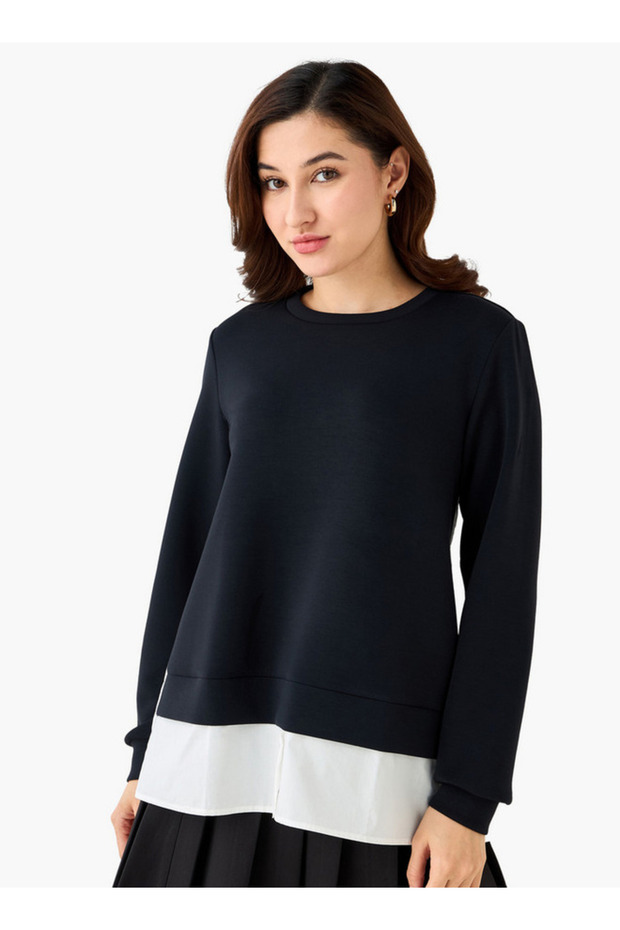 2 IN 1 KNIT WOVEN SHIRT