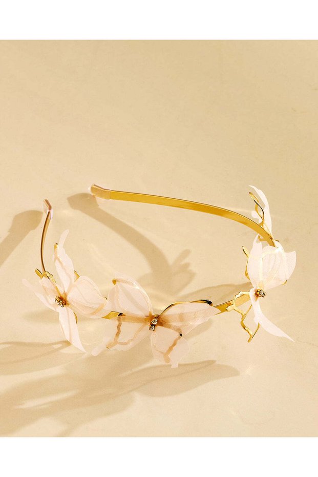 Girls Gold Floral Hair Band