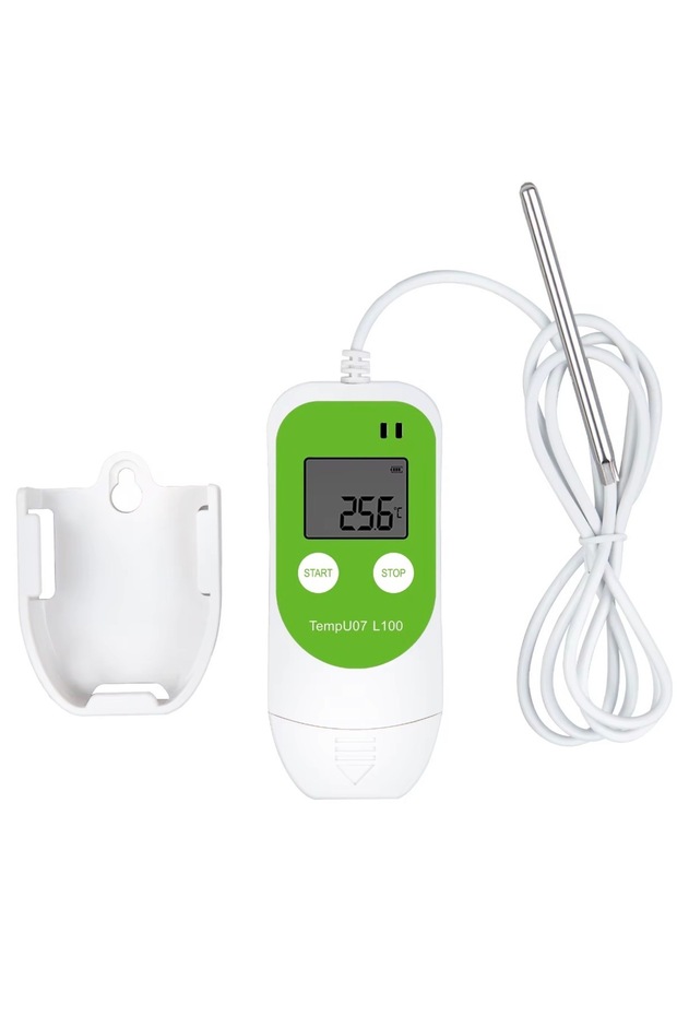 مسجل بيانات درجة الحرارة داتا لوجر data logger tempu07L100 مع حساس خارجي لدرجة 100- تحت الصفر استخدام متعدد - 1