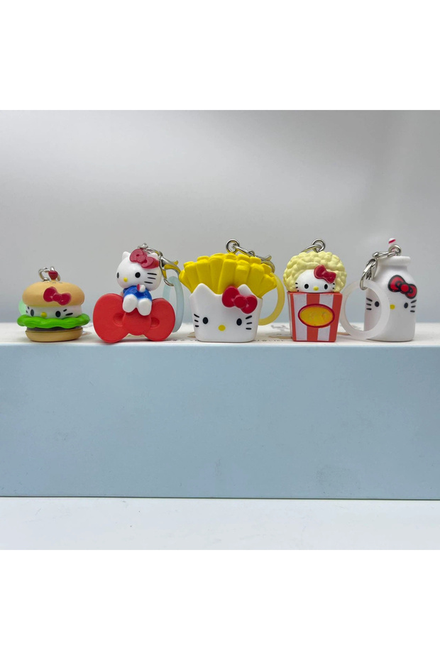 in bags 5 pcs New Product In Stock Kt Cat Fries Popcorn Food Umbrella Label Hanging Decoration Blind