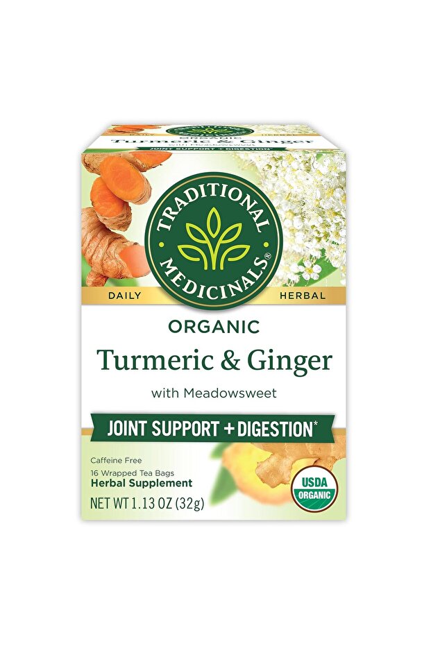 Tea Turmeric Meadowsweet & ginger, 16 count.